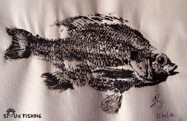 Gyotaku de perche soleil