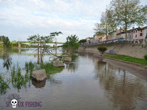 Pêche en kayak en Saône à Tournus
